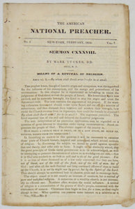 Tucker, Mark. Means of a Revival of Religion: The American National Preacher, February 1833