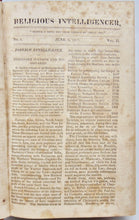 Load image into Gallery viewer, Whiting, Nathan [editor]. The Religious Intelligencer for the year ending May, 1818