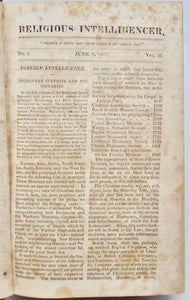 Whiting, Nathan [editor]. The Religious Intelligencer for the year ending May, 1818