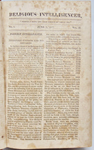 Whiting, Nathan [editor]. The Religious Intelligencer for the year ending May, 1818