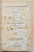 Load image into Gallery viewer, Whiting, Nathan [editor]. The Religious Intelligencer for the year ending May, 1821