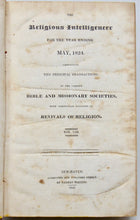 Load image into Gallery viewer, Whiting, Nathan [editor]. The Religious Intelligencer for the year ending May, 1824