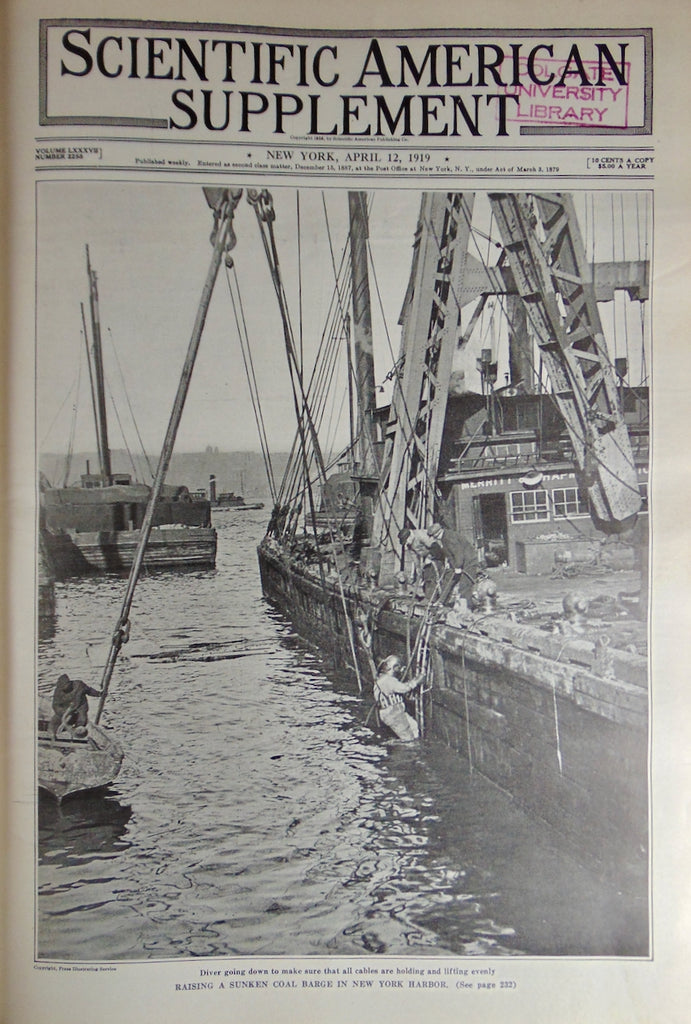 Scientific American Supplements, 1919. Automobiles, Ships, Railroads, Inventions