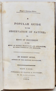 Mudie, Robert. A Popular Guide to the Observation of Nature