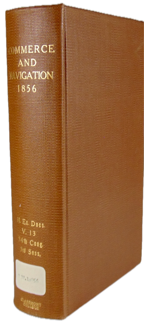 1856 US Treasury Report, Commerce and Navigation of the United States