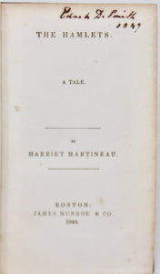Martineau, Harriet. The Hamlets: A Tale (1844)