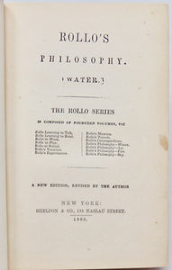 Abbott, Jacob. Rollo's Philosophy: Water