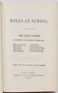 Abbott, Jacob. Rollo at School