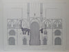 1867 Engraved Plates, b/w & colors, Architectural History, Chichester Cathedral