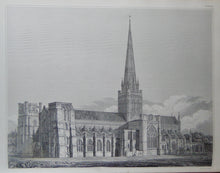 Load image into Gallery viewer, 1867 Engraved Plates, b/w &amp; colors, Architectural History, Chichester Cathedral