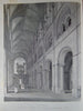 1867 Engraved Plates, b/w & colors, Architectural History, Chichester Cathedral