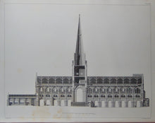 Load image into Gallery viewer, 1867 Engraved Plates, b/w &amp; colors, Architectural History, Chichester Cathedral