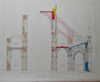 1867 Engraved Plates, b/w & colors, Architectural History, Chichester Cathedral