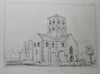 1867 Engraved Plates, b/w & colors, Architectural History, Chichester Cathedral