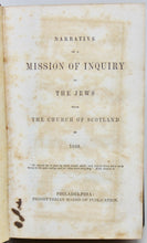 Load image into Gallery viewer, Narrative of a Mission of Inquiry to The Jews from The Church of Scotland in 1839