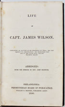 Load image into Gallery viewer, Griffith, John. Life of Capt. James Wilson, Ship Duff, South Seas Missions