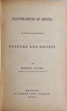 Load image into Gallery viewer, 1859 Illustrations of Genius, in some of its relations to Culture and Society