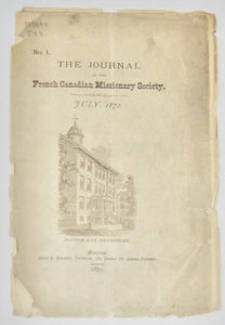 The Journal of the French Canadian Missionary Society, July, 1872. No. 1.