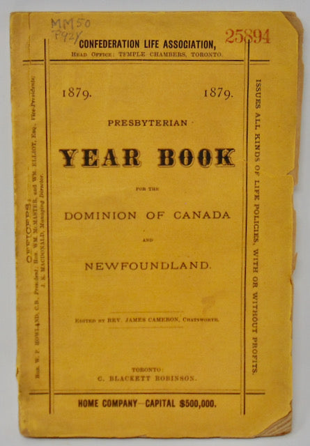 The Presbyterian Year Book for the Dominion of Canada and Newfoundland, 1879