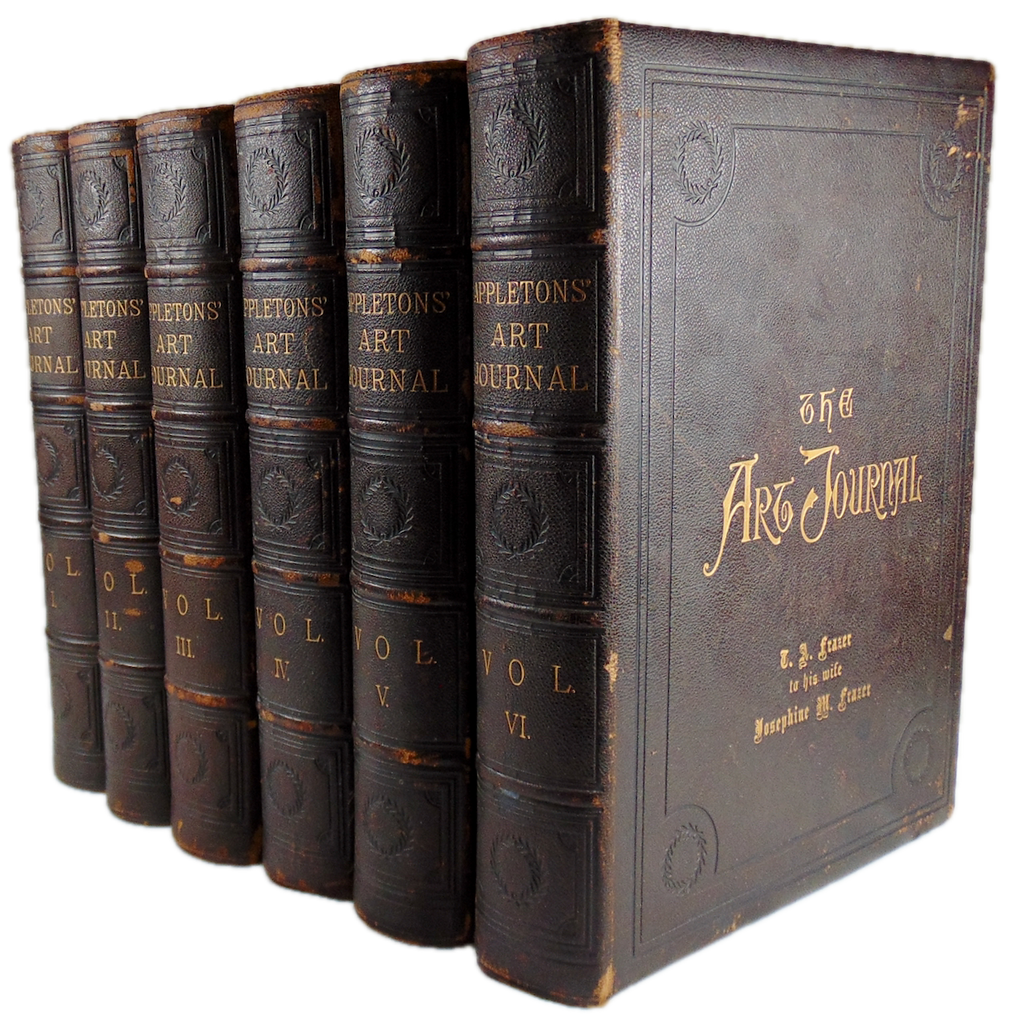 1875-1880 The Art Journal. Six Volumes I-VI, over 200 steel engravings