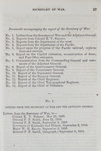 Load image into Gallery viewer, 1856 Jefferson Davis as US Secretary of War, Report on the Army
