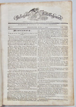 Load image into Gallery viewer, Whiting, Nathan [editor]. The Religious Intelligencer for the year commencing June, 1834