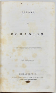 Seeley, Robert Benton. Essays on Romanism
