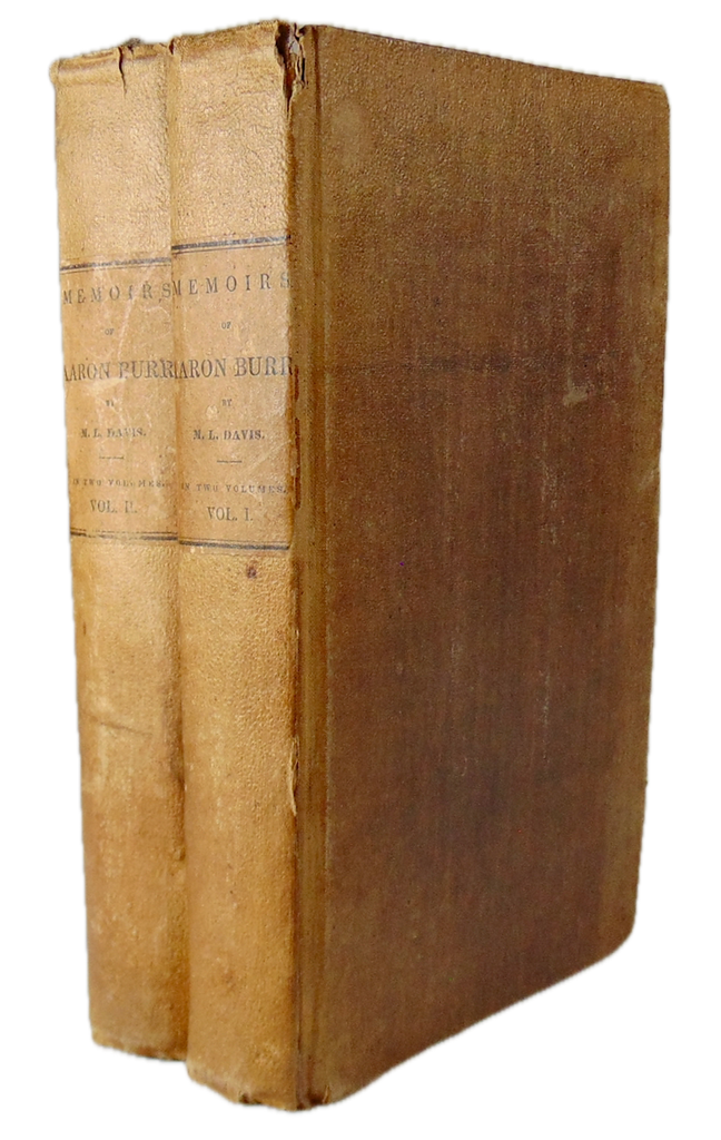 1838 Memoirs of Aaron Burr, complete two volume set