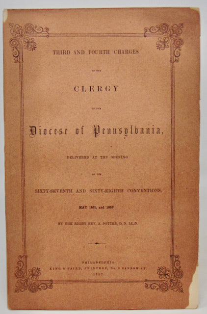 Potter.  1852 Charges to the Clergy on How to Study the Bible