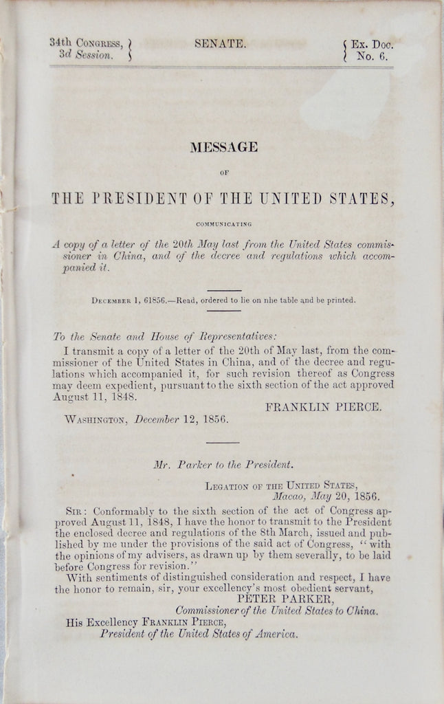 1857 Discussion of the Diplomatic Powers of US Consols in China