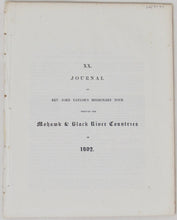 Load image into Gallery viewer, Journal of Rev. John Taylor&#39;s Missionary Tour through the Mohawk &amp; Black River Countries in 1802