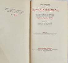 Load image into Gallery viewer, Narrative of McGowan Persecuted by the San Francisco Vigilance Committee of 1856