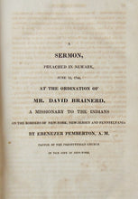 Load image into Gallery viewer, 1822 Memoirs of Rev. David Brainerd: Missionary to Indians, by Jonathan Edwards