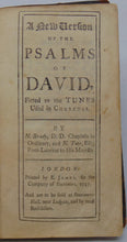 Load image into Gallery viewer, Brady &amp; Tate. A New Version of the Psalms of David (1747)