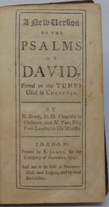 Brady & Tate. A New Version of the Psalms of David (1747)