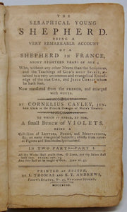 Cayley, Cornelius. The Seraphical Young Shepherd [Methodist interest, Isaiah Thomas imprint]