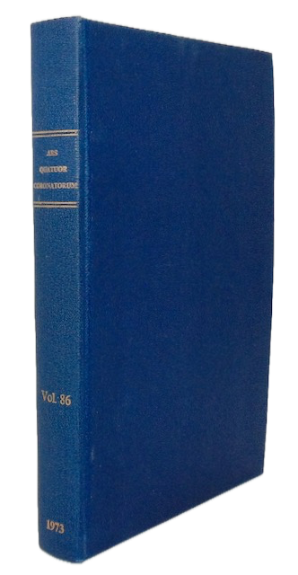 Ars Quatuor Coronatorum, Volume 86 for the year 1973