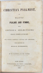 Watts, Hastings, Patton.  The Christian Psalmist (1836)