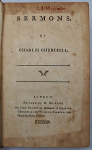 Churchill, Charles. Sermons (1765)