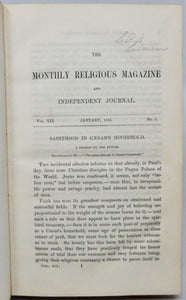Huntington, F. D. [editor]. The Monthly Religious Magazine and Independent Journal. Volume XIX. (1858)