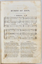 Load image into Gallery viewer, [Thomas, Abel Charles]. Hymns of Zion, with Appropriate Music 1839 Universalist