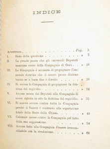 La Questione abbiamo ragione di proscrivere i Gesuiti? Discussa nel Parlamento Italiano, Maggio 1875