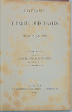 Load image into Gallery viewer, Hughes. Cofiant Y Parch. John Davies, Picatonica, Wis. (1878)