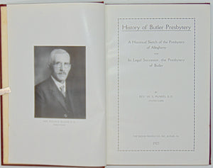 McNees. History of Butler Presbytery: A Historical Sketch of the Presbytery of Allegheny and Its Legal Successor