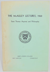 Gilson, Etienne. The McAuley Lectures, 1960: Saint Thomas Aquinas and Philosophy