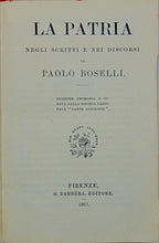 Load image into Gallery viewer, Boselli, Paolo. La Patria: Negli Scritti e Nei Discorsi (1917)