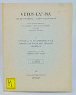 VETUS LATINA, Die Reste der Altlateinischen Bibel, 8. Lieferung 1 Tm 5,10-6,17