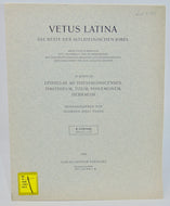 VETUS LATINA, Die Reste der Altlateinischen Bibel, 6. Lieferung Hbr 5,8-7,10
