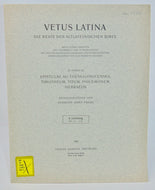VETUS LATINA, Die Reste der Altlateinischen Bibel, 4. Lieferung Hbr 1,2-2,16