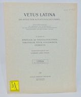 VETUS LATINA, Die Reste der Altlateinischen Bibel, 3. Lieferung Hbr Vorbemerkung und 1,1